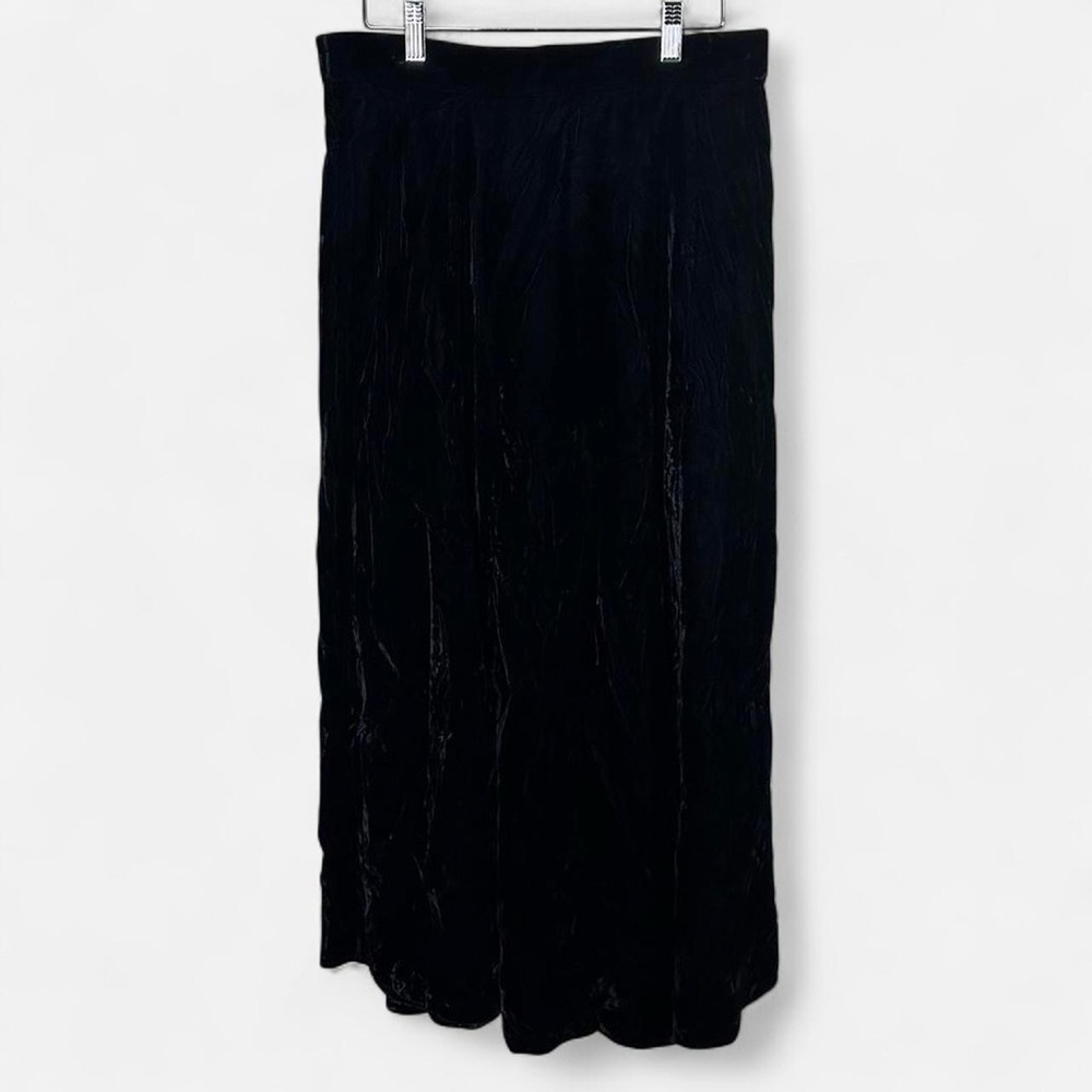 Vintage black crushed velvet skirt